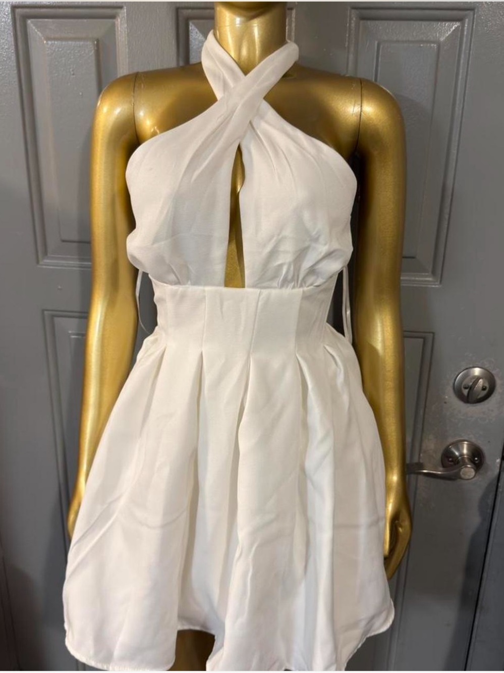 DO+BE Ivory Satin Slip Dress - Picture 3 of 6